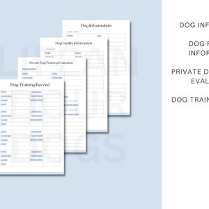 Ultimate Dog Training Life Planner Printable Dog Training Planner Worksheets for Dog Trainers and Dog Owners image 2
