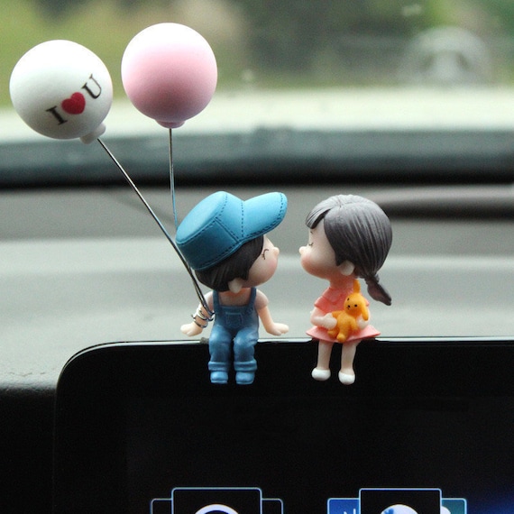 Buy Car Decoration Cute Cartoon Couples Action Figure Figurines