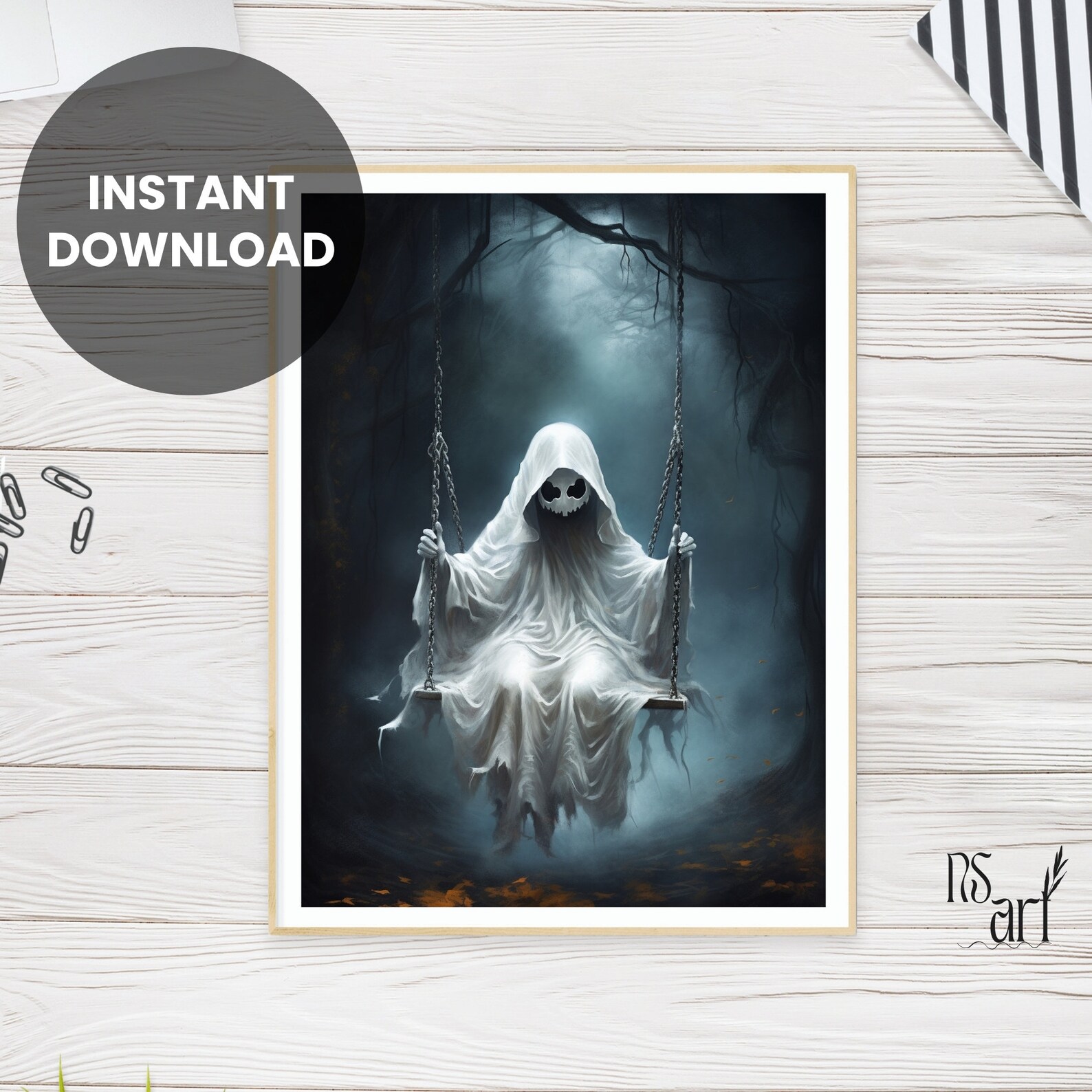 Printable Ghosts Art Print Digital Halloween Art Print - Etsy