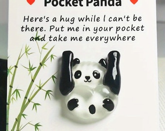 Pocket Hug Panda, valentines, Positivity Gift, Birthday, Gift For Friends, Anxiety Gift, Worry Gift, Sending A Hug Gift, Family & Loved One