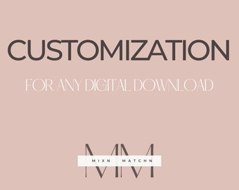 Personalización para cualquier complemento de descarga digital