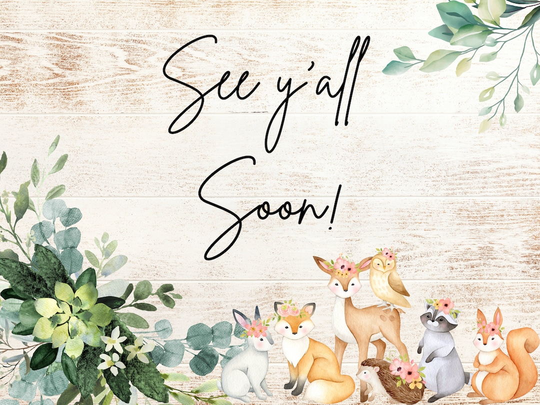 Baby Shower See Y'all Soon Event Reminder for Social Media Post Etsy