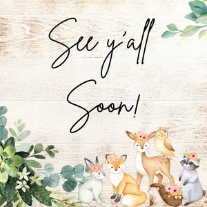 Baby Shower See Y&#39;all Soon Event Erinnerung für Social Media Post