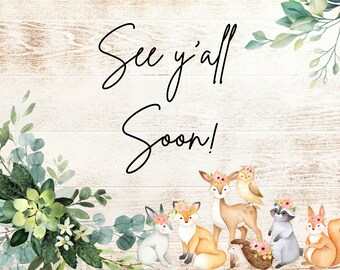 Baby Shower See Y'all Soon Recordatorio de evento para publicación en redes sociales
