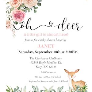 Oh Deer! Baby Shower Invitation