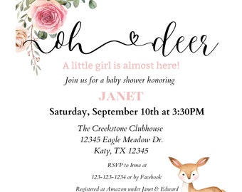 ¡Oh cielos! invitación de la fiesta de bienvenida al bebé