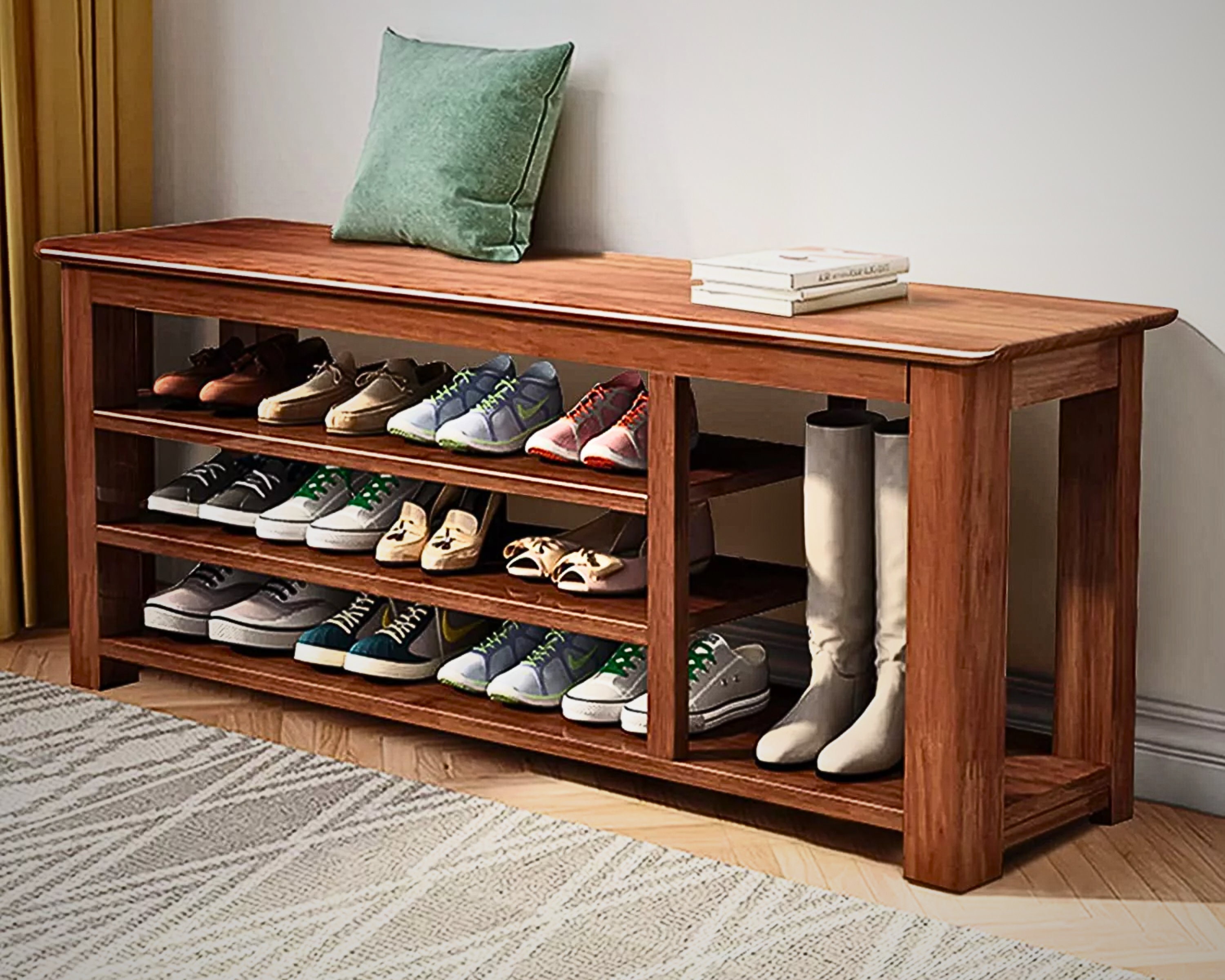 Real Living - Natural Wood Shoe Rack