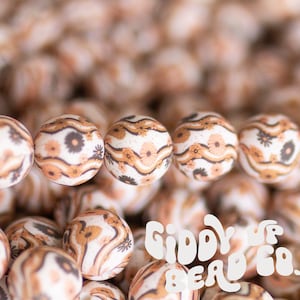 15 mm silicone beads, round silicone bead, western silicone beads, silicone focal beads, focal beads, focal beads for pens, boho (PACK OF 5)