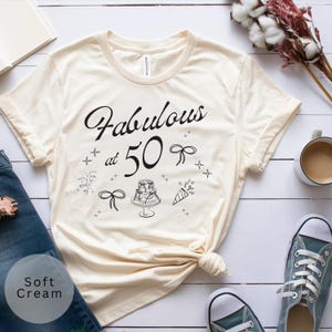50th Birthday Shirt, 50th Birthday Gift, Fifty Years Old Gift, 50th Birthday Party T-Shirt, Birthday T-Shirt, Fabulous at Fifty Birthday Tee