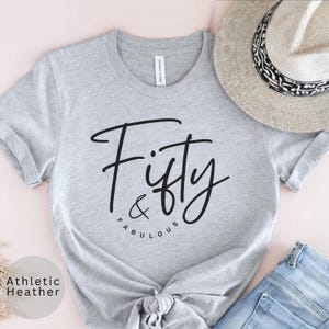 50th Birthday Shirt, 50th Birthday Gift, Fifty Years Old Gift, 50th Birthday Party T-Shirt, Birthday T-Shirt, Fifty and Fabulous Birthday
