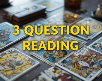 3 Question Tarot Reading - Same day - Love, Career, Yes or No