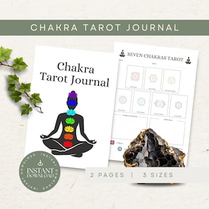 Chakra Tarot Printable, INSTANT DOWNLOAD, Tarot Seven Card Spread, Chakra Printable, Tarot Chakra Spread, Tarot Journal, Chakra Journal PDF