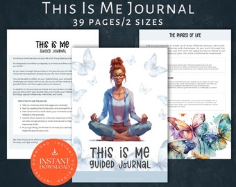 This Is Me Guided Journal, INSTANT DOWNLOAD, Life Story Journal, My Life Story So Far Journal, Guided Journaling, Keepsake Journal, PDF