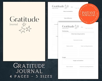Gratitude Journal, Gratitude Journaling Prompts, Gratitude Journal Prompts,  Gratitude Journal with Prompts, Daily Gratitude Journal, Prompt