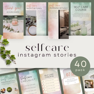 Selfcare Instagram Stories, Mindfulness Templates, Wellness Canva Social Media, Mindful Coach, Selfcare Hints, Rituals, Healing Energy
