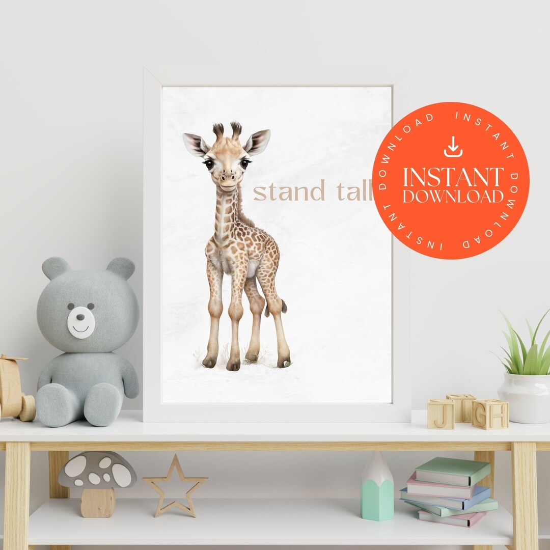 Giraffe Mindful Art Kids INSTANT DOWNLOAD Positive Etsy Australia