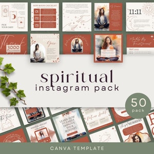 Spiritual Instagram Posts, Mindful Templates, Mystical Canva Social Media, Wellness Coach, Selfcare Hints, Astrology, Healing Energy, LOA