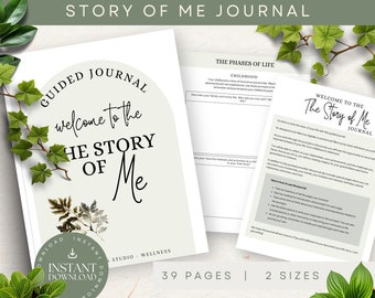 Story of Me Guided Journal, INSTANT DOWNLOAD, Life Story Journal, My Life Story So Far Journal, Guided Journaling, Keepsake Journal, PDF