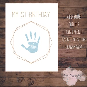 Birthday Handprint Keepsakes, Handprint Ages 1-10, Birthday Keepsakes, Handprint Keepsakes, Birthday Traditions - printable product