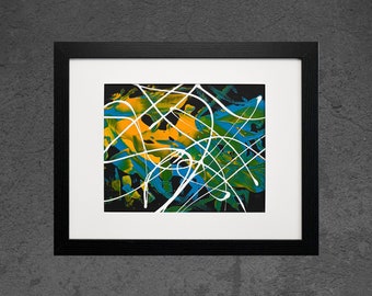 Original Abstract Painting, Acrylic Painting, Modern Art, Contemporary Art, Framed Wall Decor - by PiraLeila