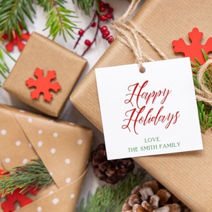 Boas Festas - Etiqueta para presente de Feliz Natal - Etiqueta para presente de Natal personalizada - Etiqueta para presente de Natal - Etiqueta para presente de Natal - Etiqueta para presente de família