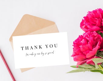 Thank You For Making Our Day SO Special - Wedding Vendor, Guest, Family, Wedding Guest Thank You Card From Bride And Groom - Sweet Thank You