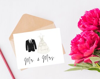 The Future Mr And Mrs Card - Happy Engagement Card - Bridal Shower Card - Wedding Card For Bride And Groom - Happy Wedding Day Card