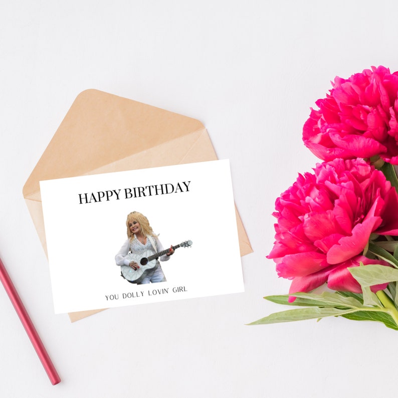 Dolly Parton Birthday Card Dolly Birthday Card Greeting Card for Dolly