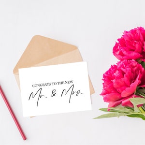 Hochzeitskarte - Glückwunschkarte zum Brautpaar - Glückwunschkarte Mr. & Mrs. - Neue Hochzeitskarte