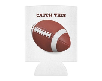 Catch This Football Can Cooler