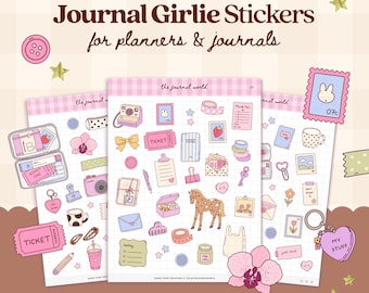 Digital Journaling Stickers, Hand-Drawn Planner Stickers, Goodnotes Elements, Stickers for Junk Journals, Scrapbooking, Bullet Journals