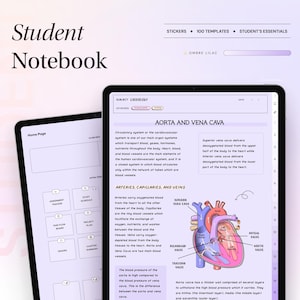 Student Digital Notebook, Goodnotes Notebook, Ipad Notes, Notability Notetaking, Goodnotes Template, Notebook Journal, iPad College Academic