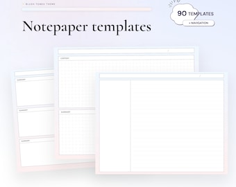 Digital Notepaper Student Notes Templates for GoodNotes Noteshelf Notability Notetaking Apps Templates Digital Study Notebook Cornell Notes