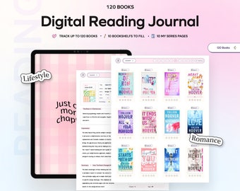 Digital Reading Journal, Reading Planner for iPad, Templates for ipad and Goodnotes Book Review Bookshelf Reading Log, Notability Tracker