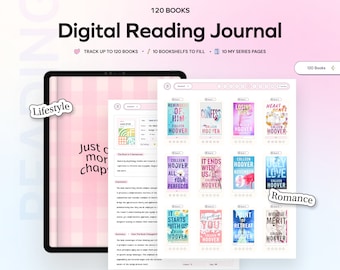 Digital Reading Journal, Reading Planner for iPad, Templates for ipad and Goodnotes Book Review Bookshelf Reading Log, Notability Tracker