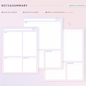 Digital Notepaper Student Notes Templates for Goodnotes Noteshelf ...