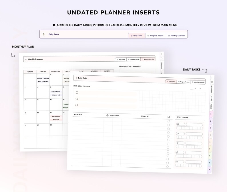 Language Learning Notebook Planner Learn Grammar Vocabulary Digital ...