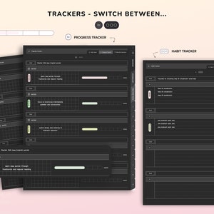 Dark Mode Language Learning Notebook/planner Learn Grammar Vocabulary ...