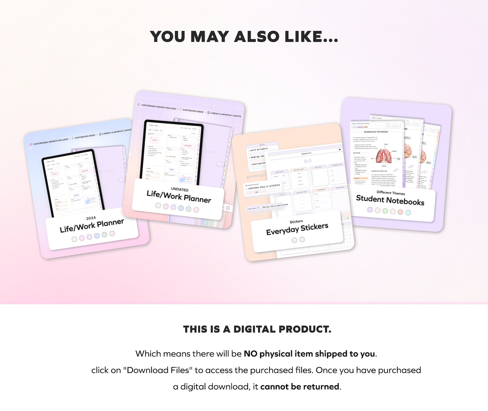 Essential Cute Digital Stickers for Planner Goodnotes Widget Sticker ...