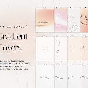 Copertine per quaderni digitali con gradiente granuloso, copertine Goodnotes, modello Goodnotes, copertina Notability, taccuino Goodnotes, copertine per pianificatore digitale,