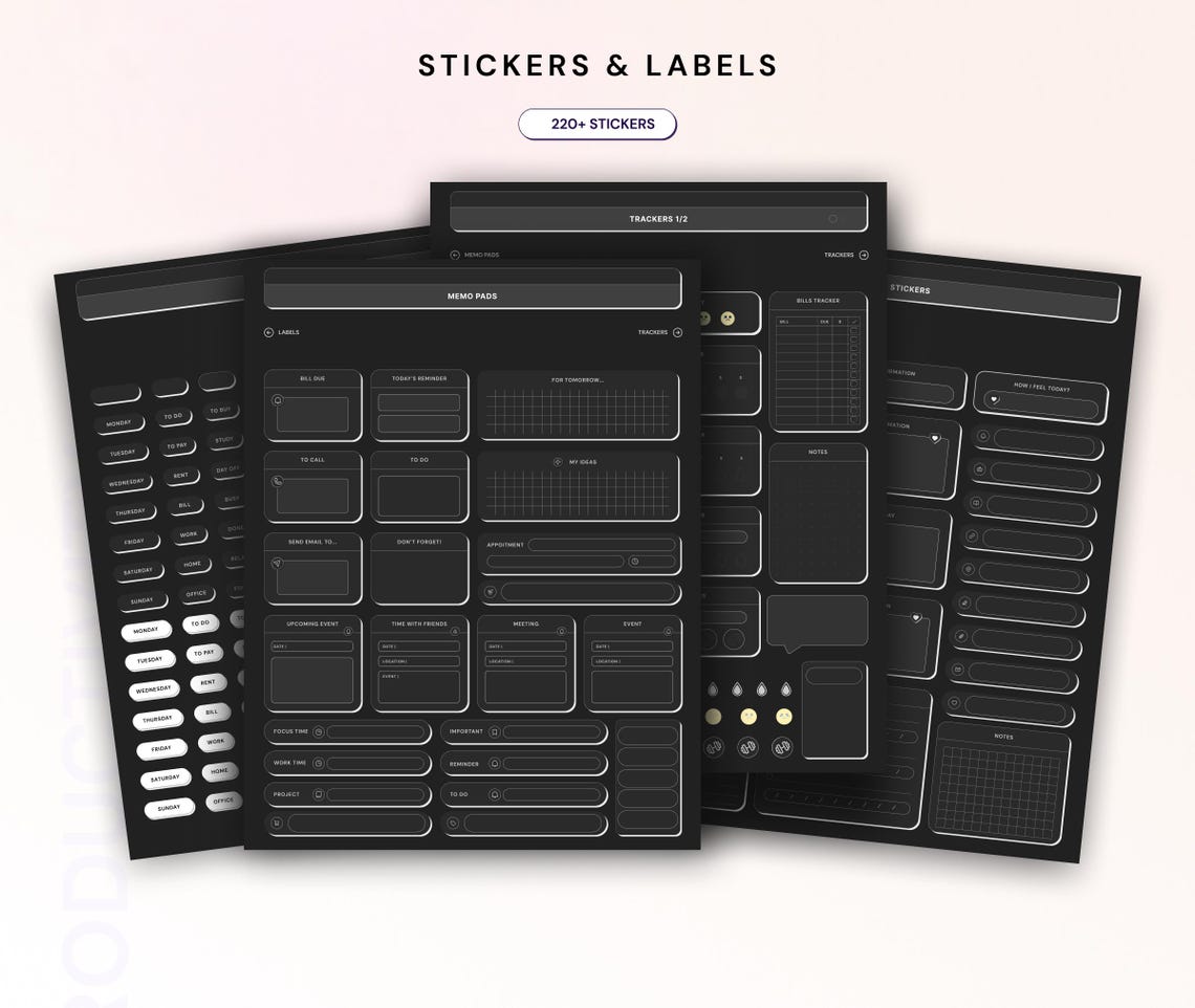 Everyday Digital Stickers for Planner Goodnotes Widget Sticker Book ...