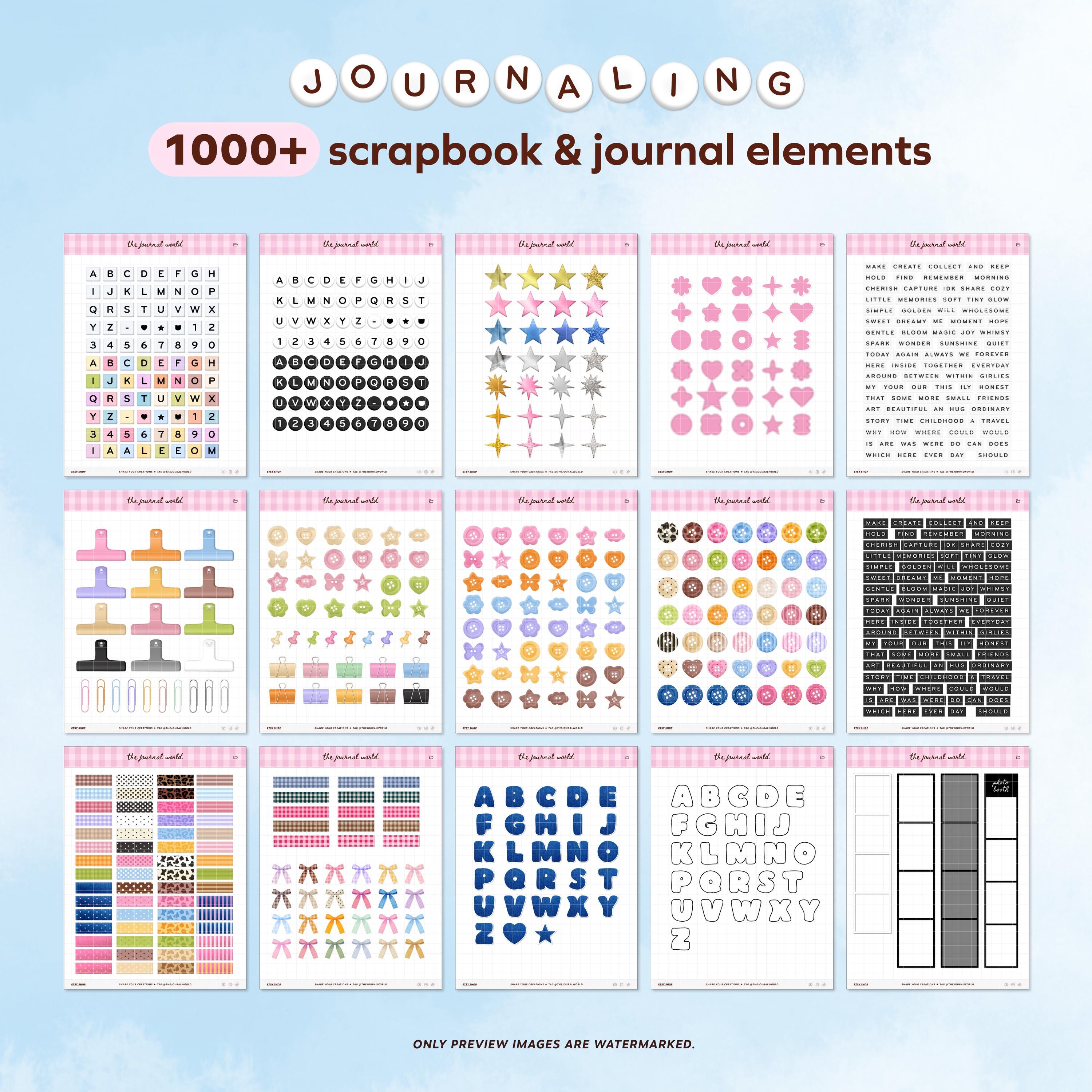 Digital Journaling Stickers for Bullet Journal, Planners, Scrapbook ...