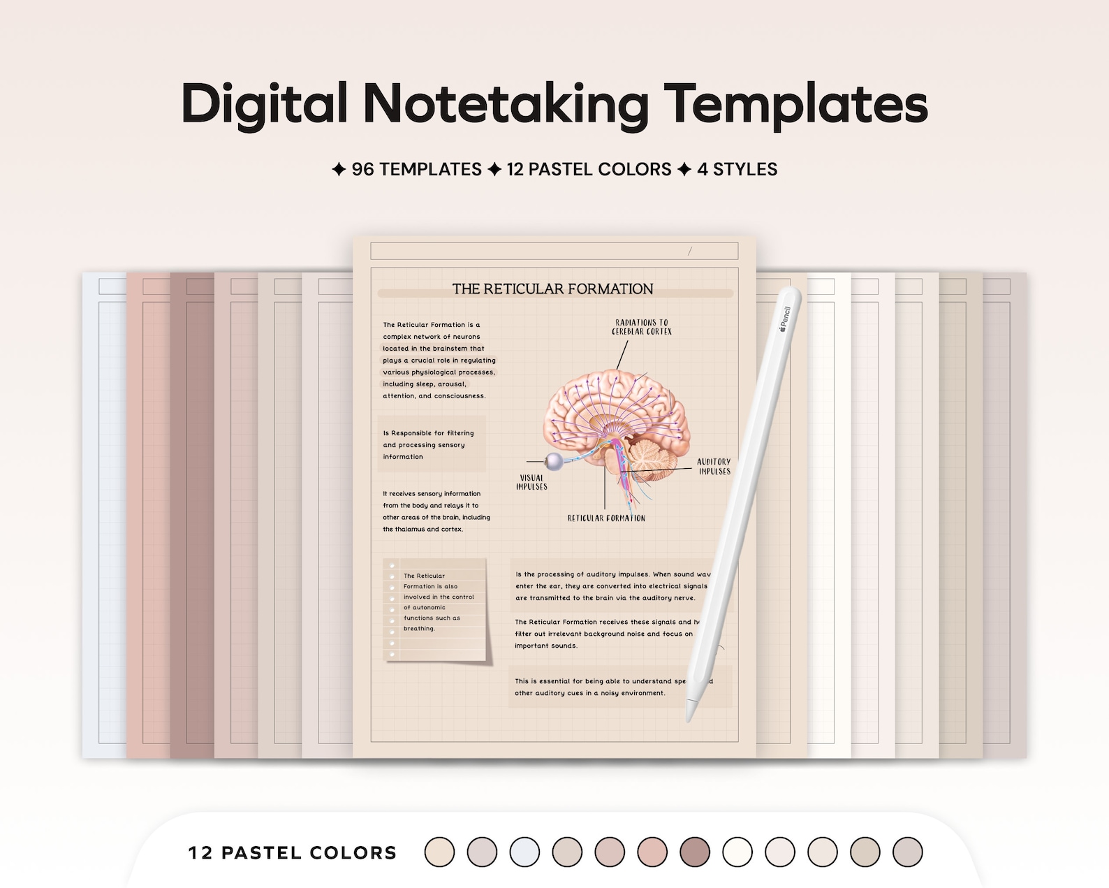 Digital Note Paper Templates, Student Notes for Ipad, Goodnotes ...