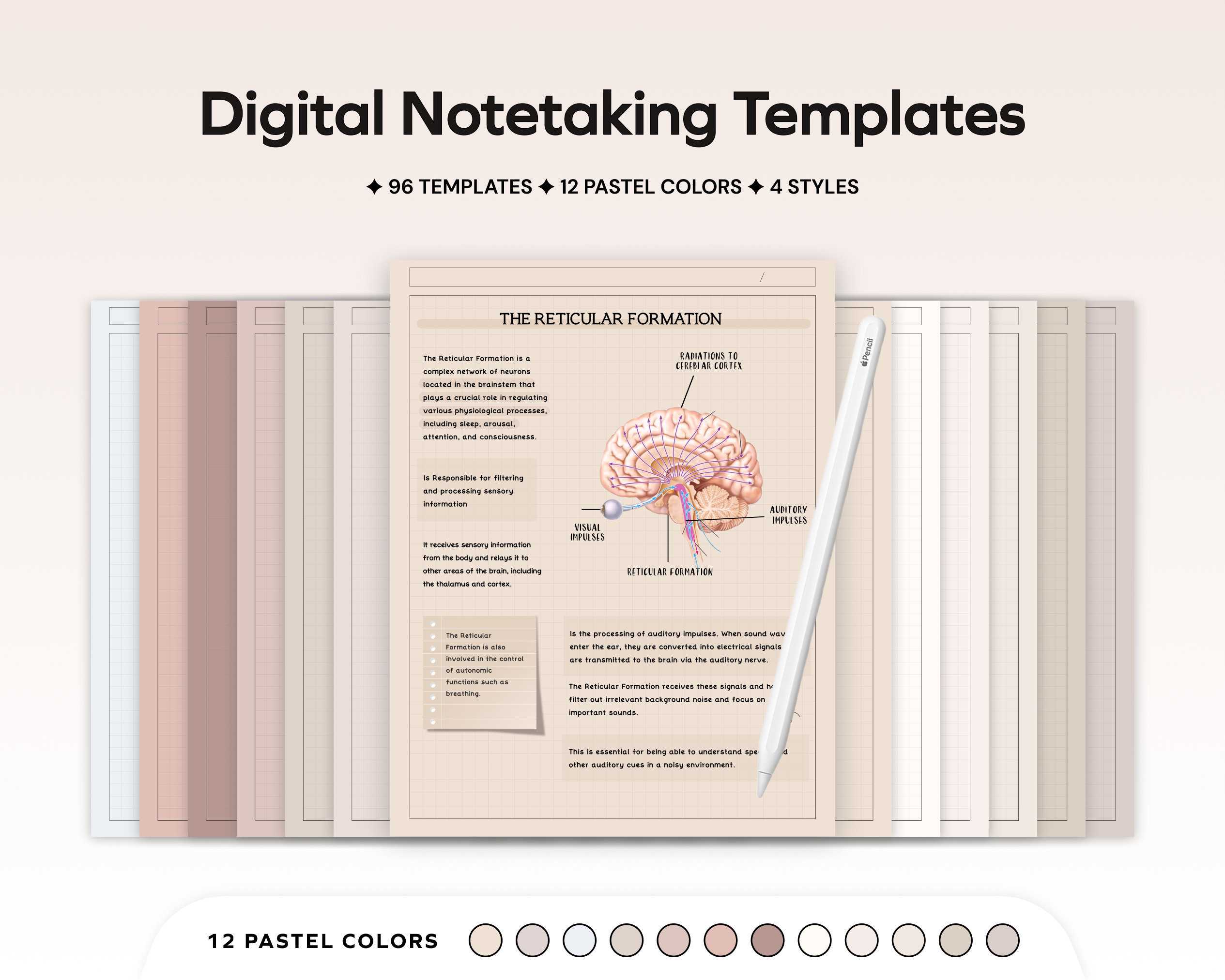 Digital Note Paper Templates, Student Notes for Ipad, Goodnotes ...