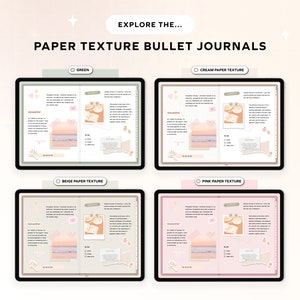 Digital Bullet Journal, Realistic Daily Notebook Journal with Hyperlinks Notetaking Diary Templates for Goodnotes Notability iPad Journaling image 8