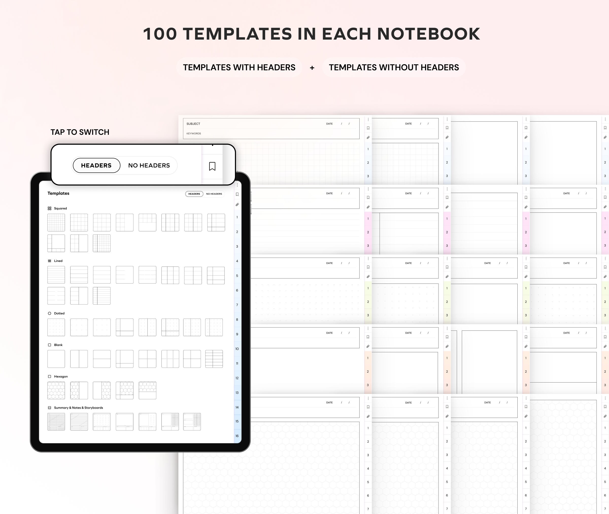 Student Digital Notebook Bundle Hyperlinked Notetaking Templates for ...
