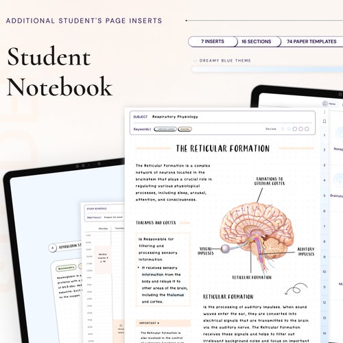 Student Digital Notebook Hyperlinked Notetaking Templates Etsy