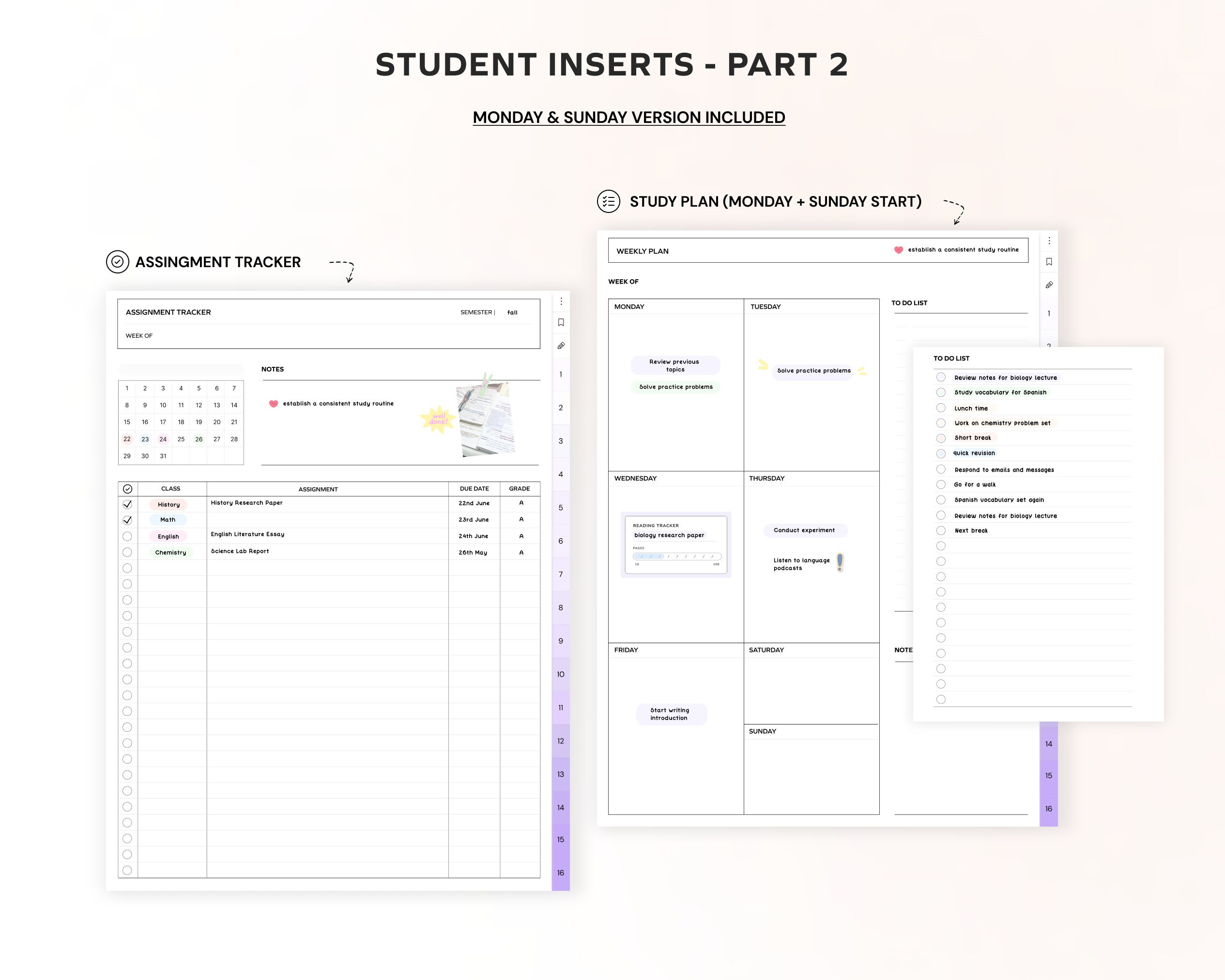 Student Digital Notebook Hyperlinked Notetaking Templates Planner ...