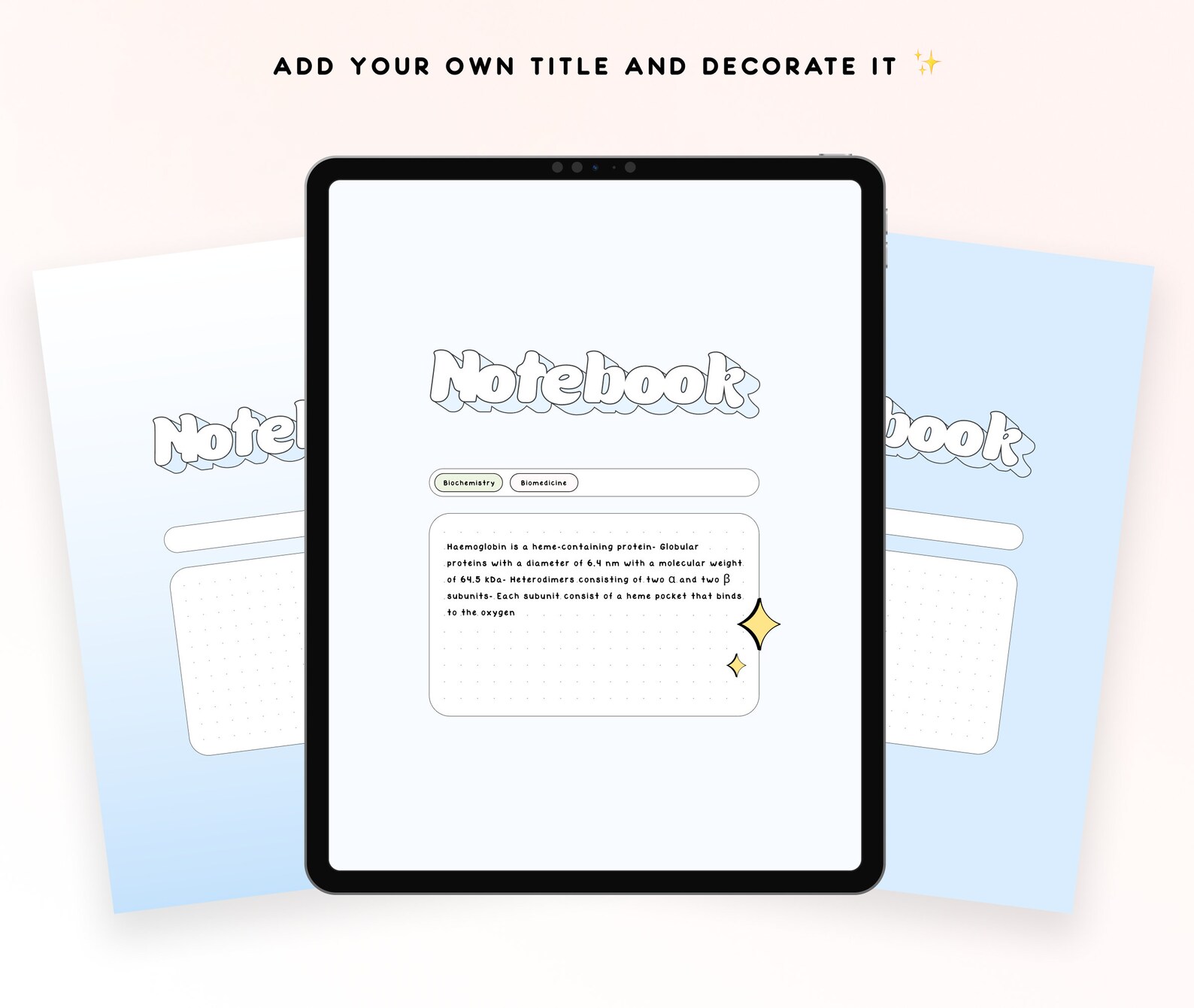 Digital Notebook Covers for Goodnotes and Notability Planner and ...