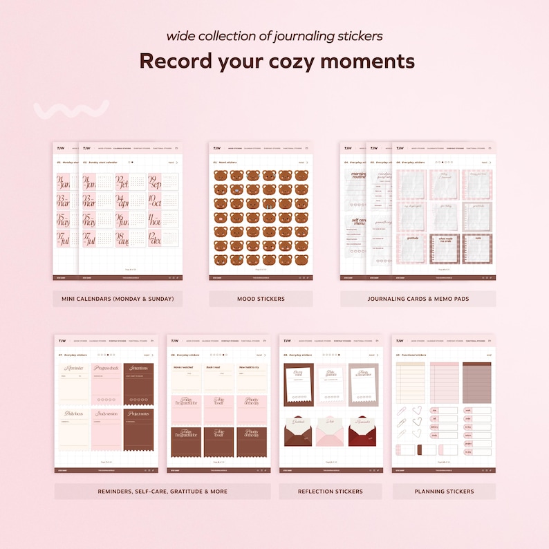 Digital Journal Stickers for Bullet Journals and Digital Planner ...